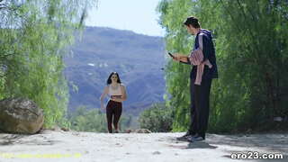 Svarte Hår Sport Babe Å Ha Sex Med Coach